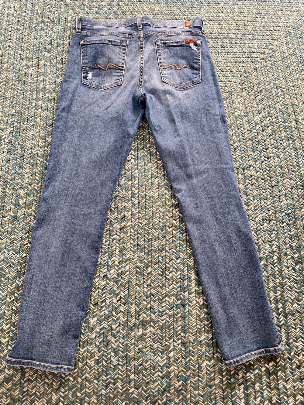 7 For All Mankind Slim Boyfriend Josefina Jeans - Medium Blue Wash
